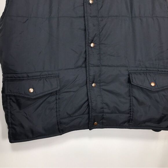 Survival By Generation One Mens Black Puffer Vest Size XLarge Snap Closure - Picture 7 of 8
